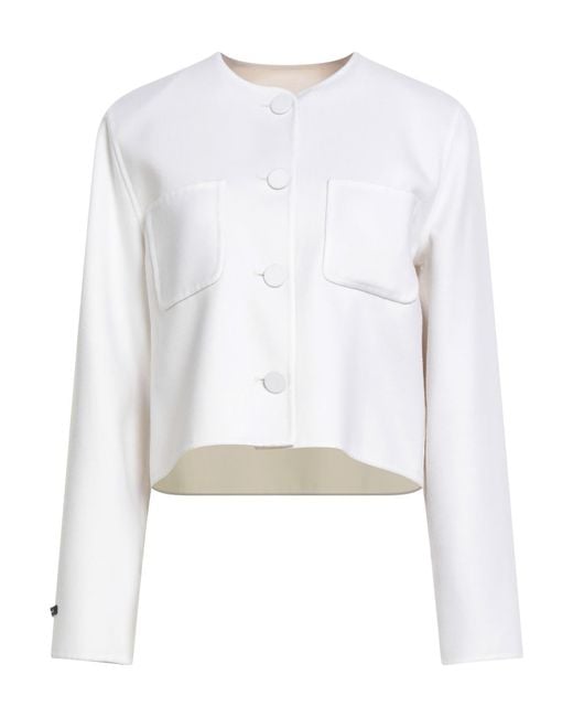 Manzoni 24 White Jacket Wool