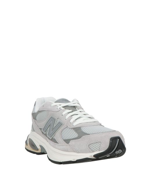 New Balance White 2010 Light Sneakers Textile Fibers, Leather for men