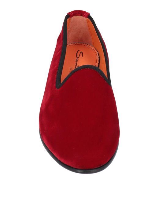 Santoni Red Loafers for men