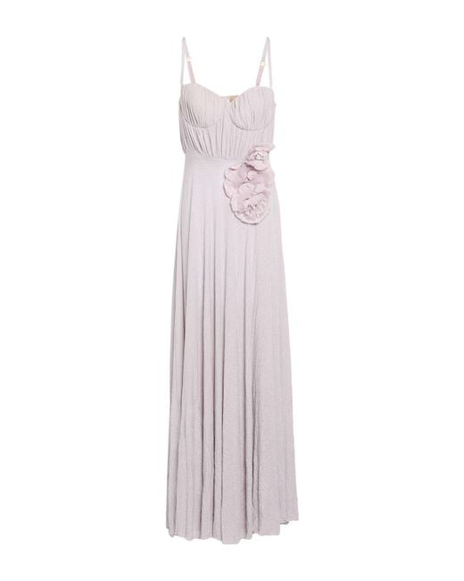 Elisabetta Franchi White Maxi Dress Viscose, Polyester, Polyamide, Elastane