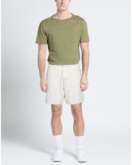 Amish Supplies White Denim Shorts for men