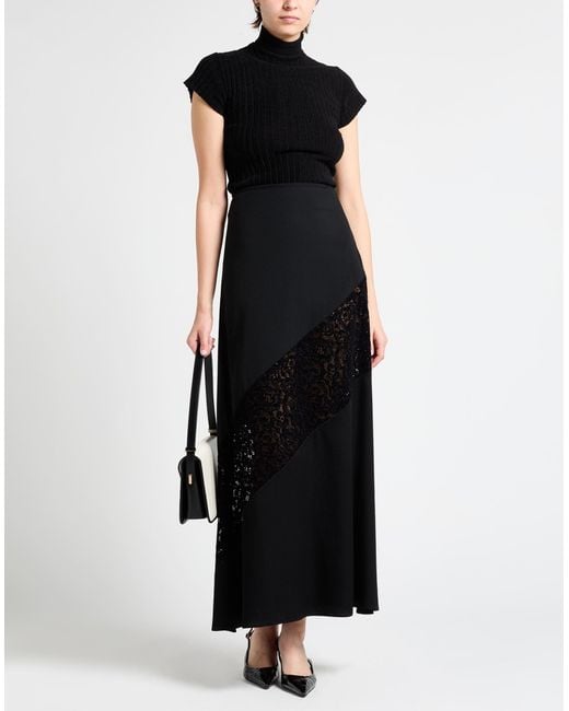 Moschino Black Couture Maxi Skirt Acetate, Viscose