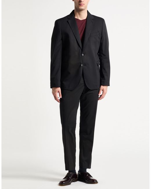 MULISH Black Premium Suit Polyester, Viscose, Elastane for men