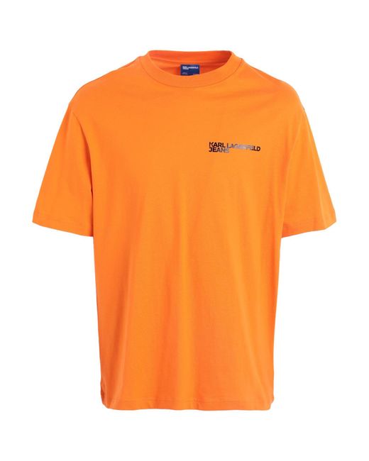 Karl Lagerfeld Orange T-shirt for men