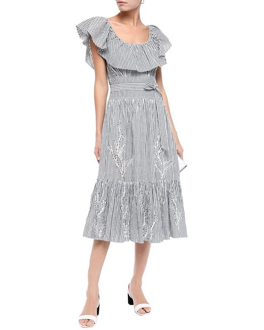 Tory Burch Gray Midi Dress