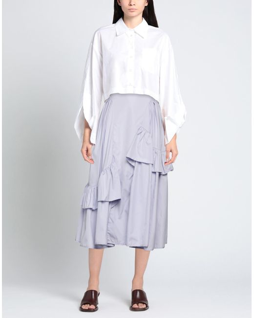 CECILIE BAHNSEN White Midi Skirt