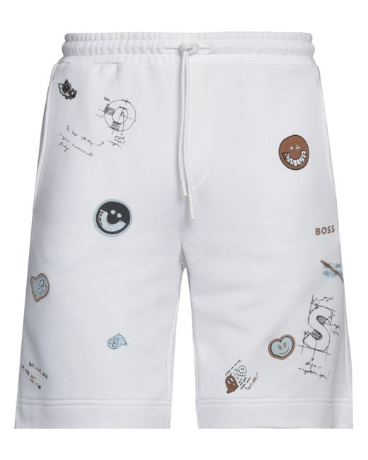Boss Gray Shorts & Bermuda Shorts Cotton, Lyocell for men