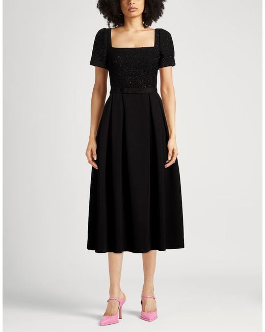 Self-Portrait Black Midi Dress