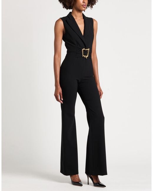 Moschino Black Jumpsuit Polyester, Elastane