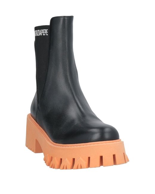 Patrizia Pepe Black Ankle Boots Textile Fibers