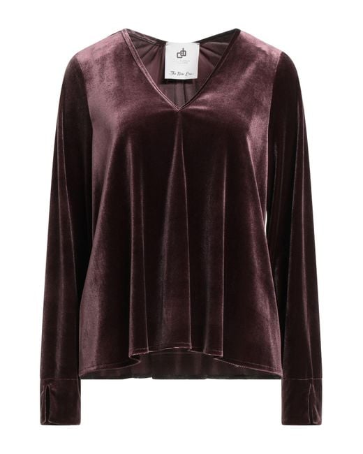 Compagnia Italiana Brown Plum Top Polyester, Elastane