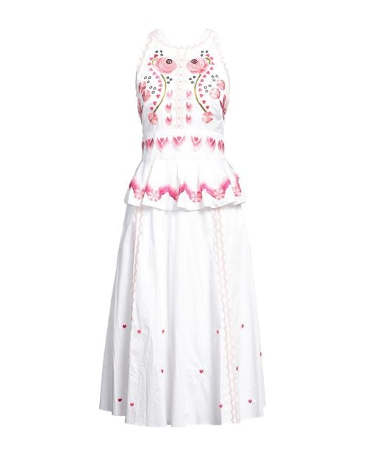 Temperley London White Midi Dress