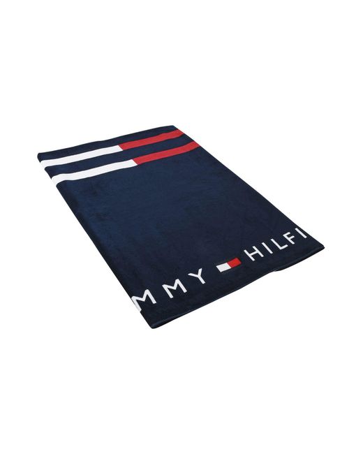 Serviette de plage Coton Tommy Hilfiger en coloris Bleu | Lyst
