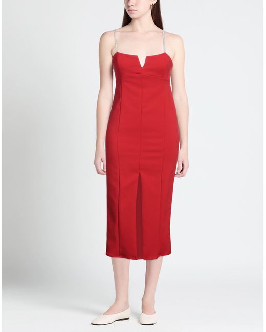 ELEH Red Midi-Kleid