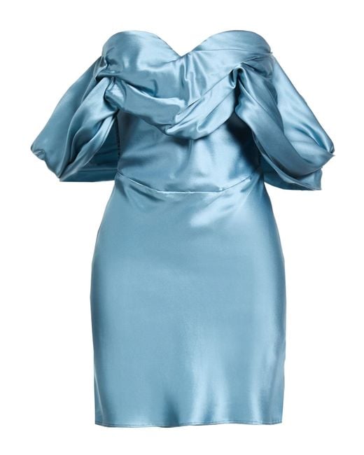 GIUSEPPE DI MORABITO Blue Mini Dress Silk
