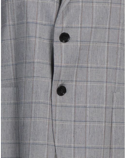 Liu Jo Gray Light Blazer Cotton, Linen, Polyester, Elastane for men