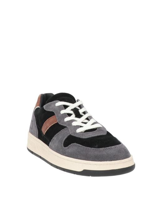 Date Black Sneakers Leather for men