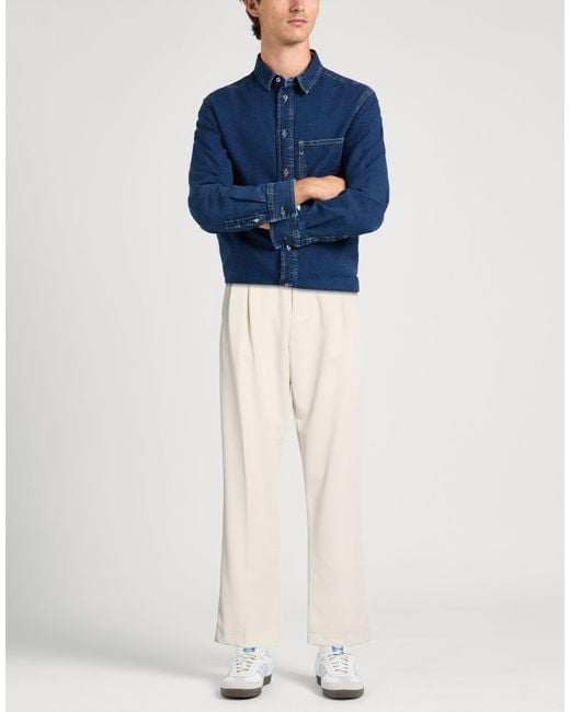 Imperial White Pants Polyester, Viscose, Elastane for men