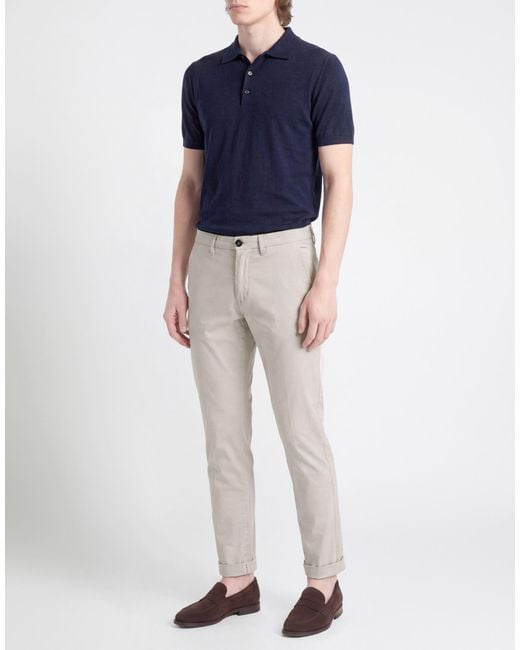 40weft White Light Pants Cotton, Elastane for men