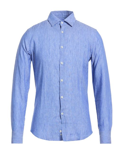 Camicia di Canali in Blue da Uomo