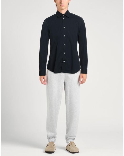 Manuel Ritz Blue Shirt Cotton, Elastane for men