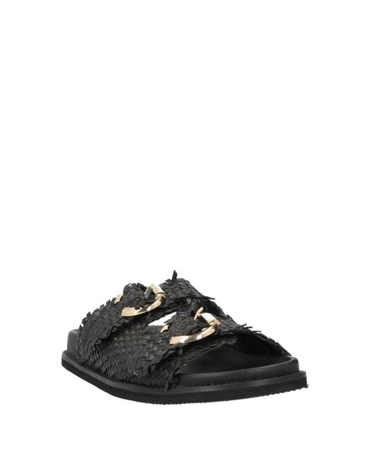 Emanuélle Vee Black Sandals Leather