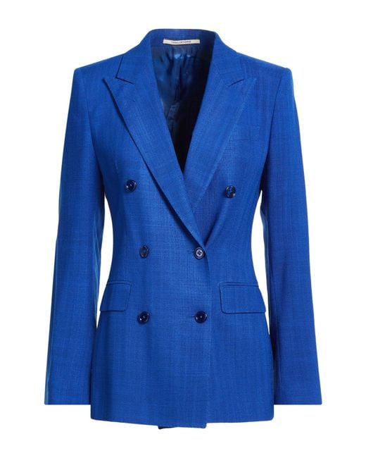 Tagliatore 0205 Blue Blazer Viscose, Polyamide, Lyocell