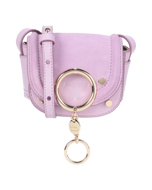 See By Chloé Pink Mara Mini Crossbody Bag -- Lilac Cross-Body Bag Bovine Leather