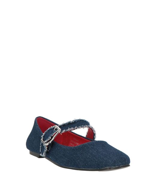 Replay Blue Ballet Flats