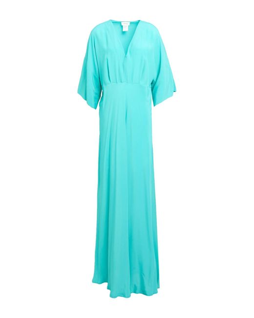 Ottod'Ame Blue Maxi Dress Acetate, Silk