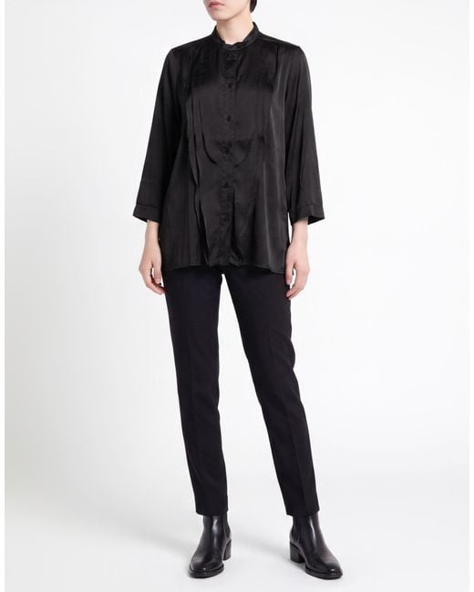 Marella Black Shirt Polyester, Elastane