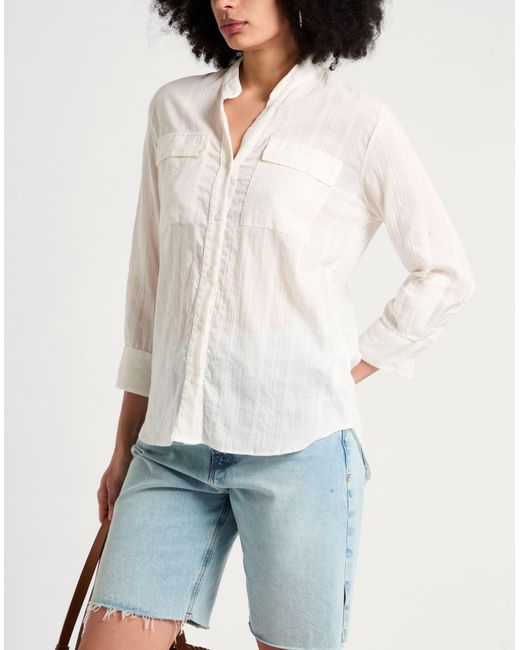 Dondup White Cream Shirt Cotton