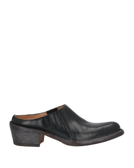 Moma Gray Mules & Clogs Leather
