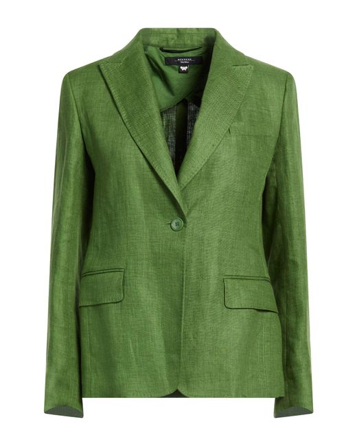 Weekend by Maxmara Green Blazer Cotton