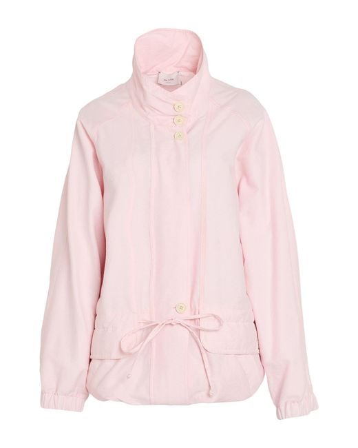 Alysi Pink Chocolat Light Overcoat & Trench Coat Polyester, Cotton