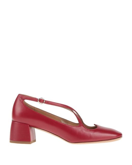 A.Bocca Red Pumps Leather