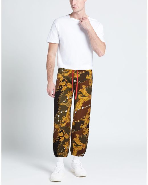 Versace Jeans Couture Metallic Pants Cotton for men