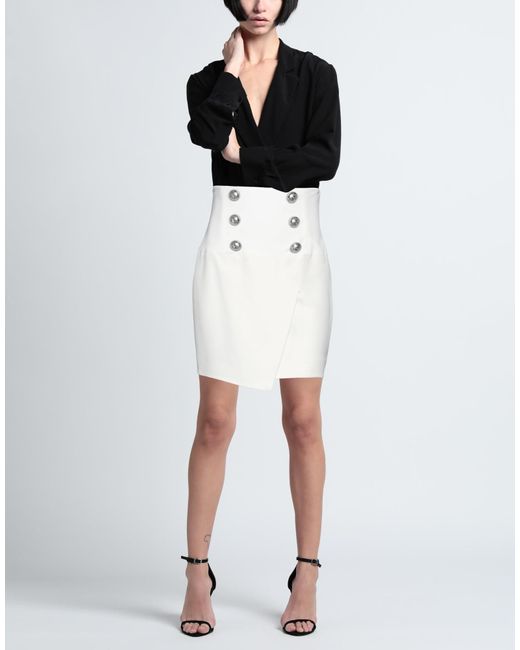 Balmain White Mini Skirt