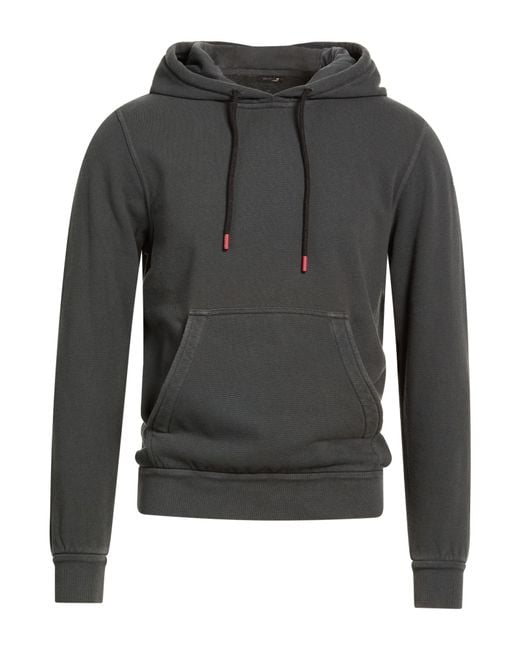 Kiton Gray Charcoal Sweatshirt Cotton for men