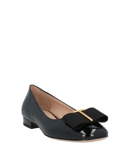 Tom Ford Black Ballet Flats Calfskin, Viscose, Brass