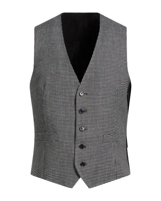 Lardini Gray Tailored Vest Wool, Linen, Cotton for men