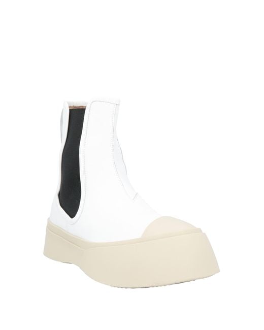 Marni White Stiefelette