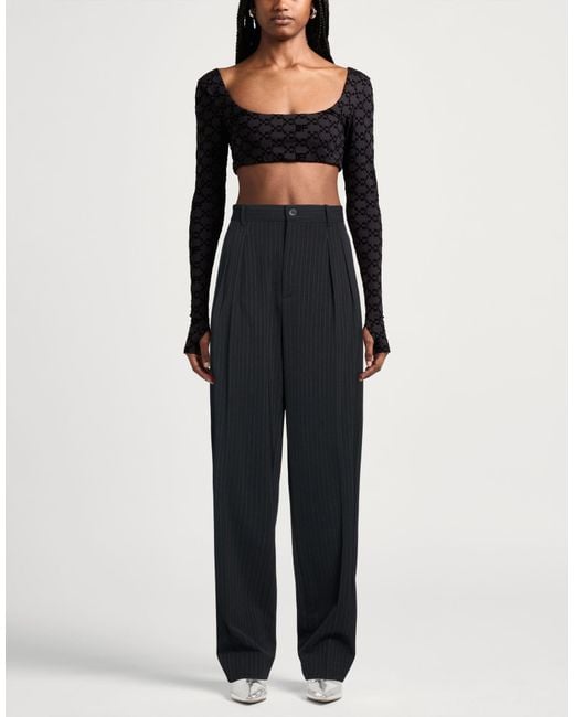 Nili Lotan Blue Pants Polyester, Virgin Wool, Elastane
