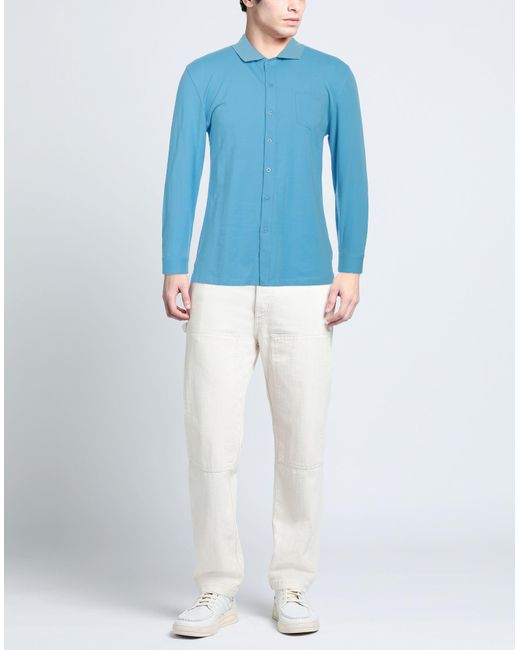 Cashmere Company Blue Shirt for men