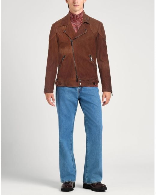 Giorgio Brato Brown Tan Jacket Leather for men