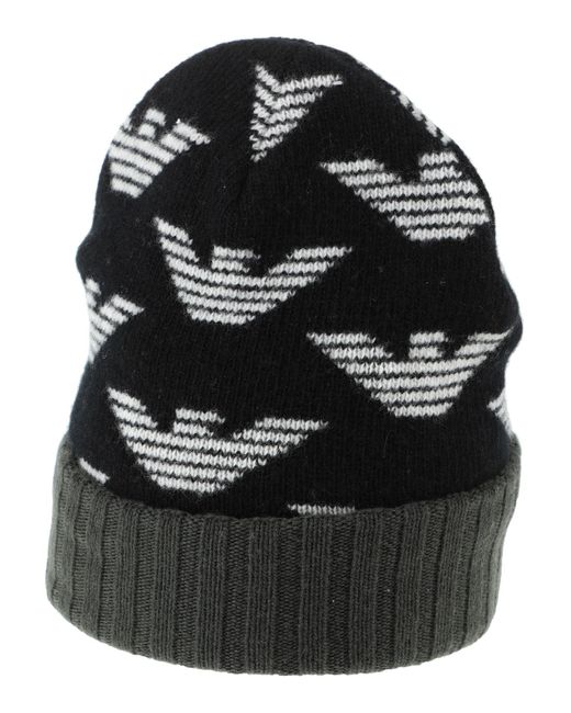 Emporio Armani Wool Hat in Black for 