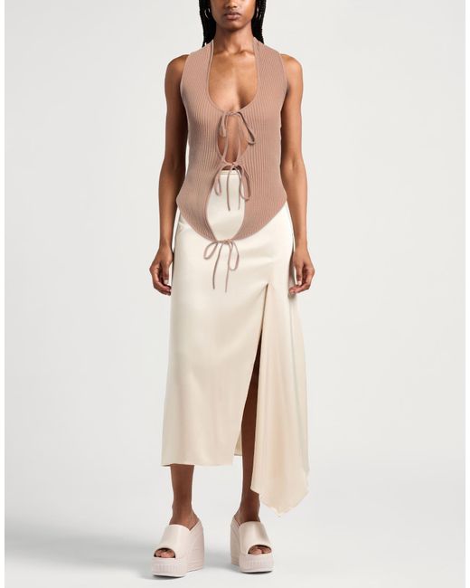 ANDREADAMO Brown Top Viscose, Polyester, Polyamide, Elastane