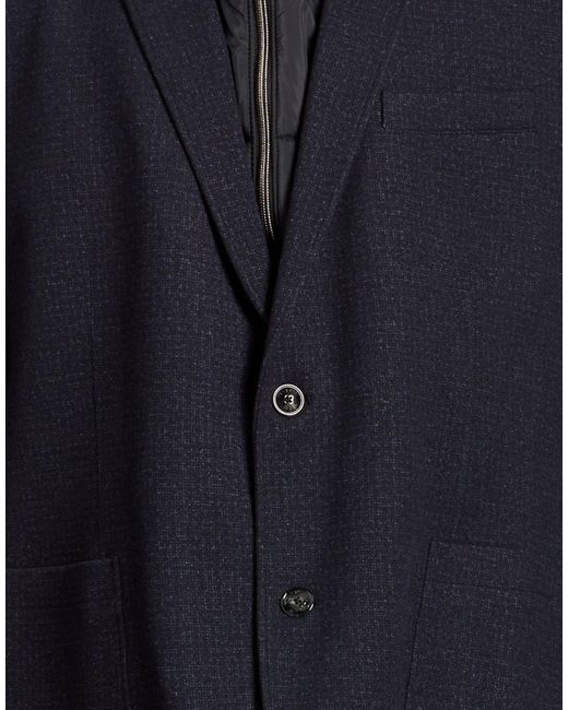 Bugatti Blue Jacket Polyester, Viscose, Elastane for men