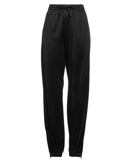 MM6 by Maison Margiela Black Pants Viscose, Cotton, Polyamide