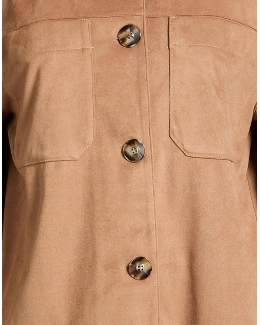 Purotatto Brown Camel Jacket Polyester, Elastane
